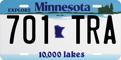MN license plate 701TRA
