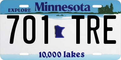 MN license plate 701TRE