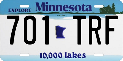 MN license plate 701TRF