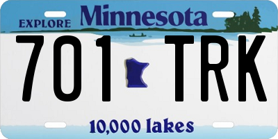 MN license plate 701TRK