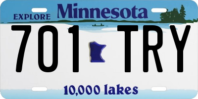 MN license plate 701TRY