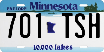 MN license plate 701TSH