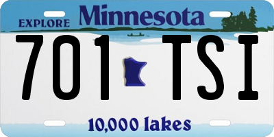 MN license plate 701TSI