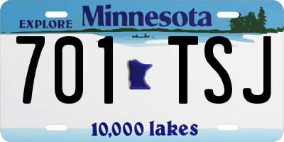 MN license plate 701TSJ