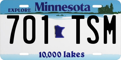 MN license plate 701TSM