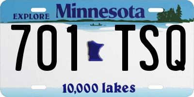 MN license plate 701TSQ