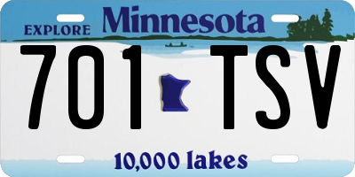 MN license plate 701TSV