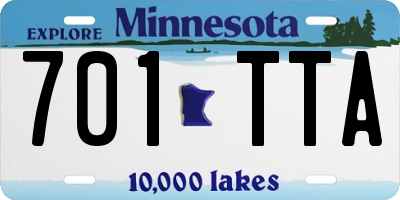 MN license plate 701TTA