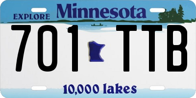 MN license plate 701TTB