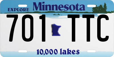MN license plate 701TTC