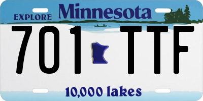 MN license plate 701TTF