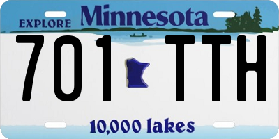 MN license plate 701TTH