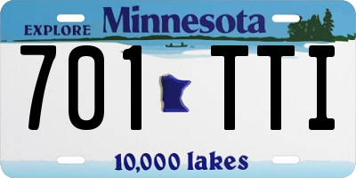 MN license plate 701TTI