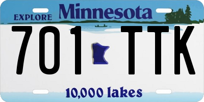 MN license plate 701TTK
