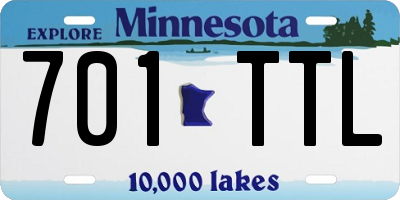 MN license plate 701TTL