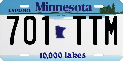 MN license plate 701TTM