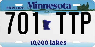 MN license plate 701TTP