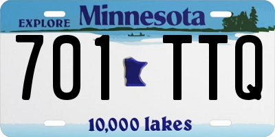 MN license plate 701TTQ