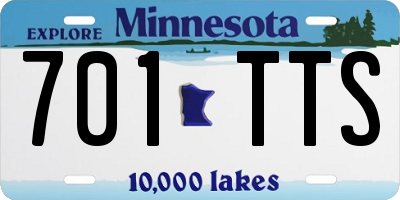 MN license plate 701TTS