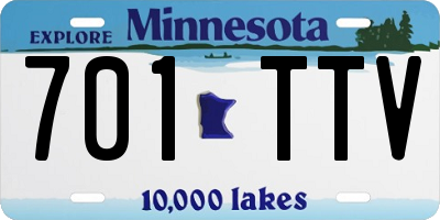 MN license plate 701TTV