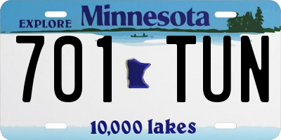 MN license plate 701TUN