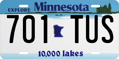 MN license plate 701TUS