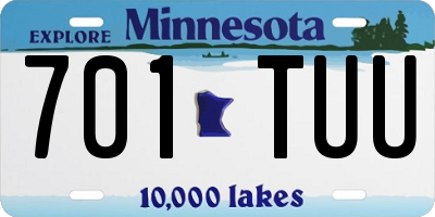 MN license plate 701TUU