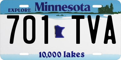 MN license plate 701TVA