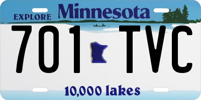 MN license plate 701TVC