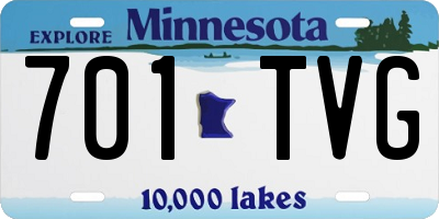 MN license plate 701TVG