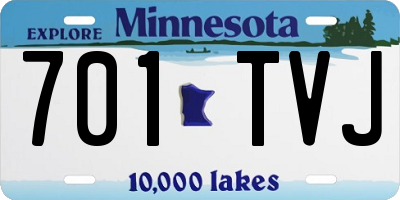 MN license plate 701TVJ