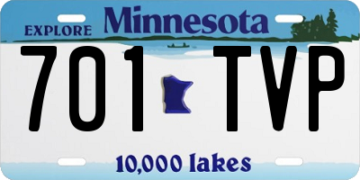 MN license plate 701TVP