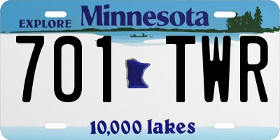 MN license plate 701TWR