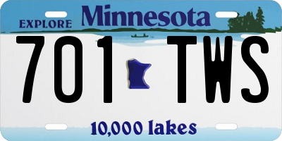 MN license plate 701TWS