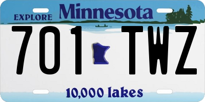MN license plate 701TWZ