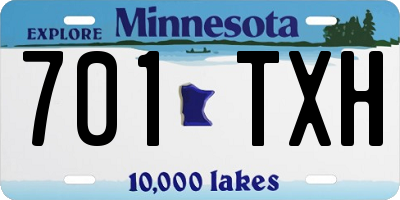 MN license plate 701TXH
