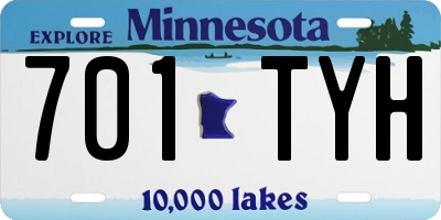 MN license plate 701TYH