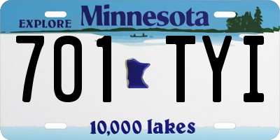 MN license plate 701TYI