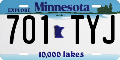 MN license plate 701TYJ