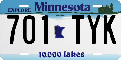 MN license plate 701TYK