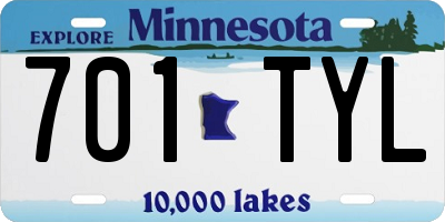 MN license plate 701TYL