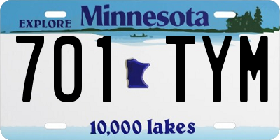 MN license plate 701TYM