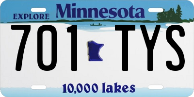 MN license plate 701TYS