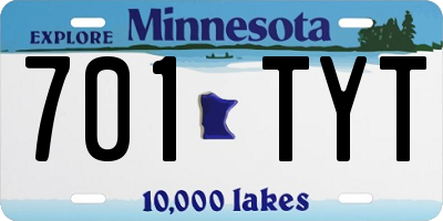 MN license plate 701TYT