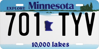 MN license plate 701TYV