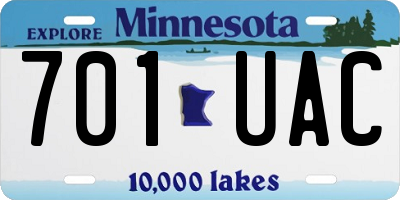 MN license plate 701UAC