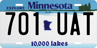 MN license plate 701UAT