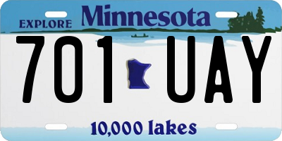 MN license plate 701UAY