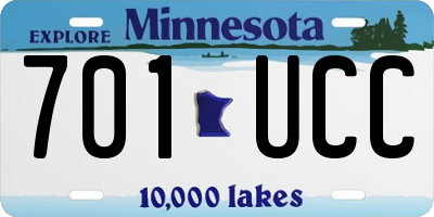MN license plate 701UCC