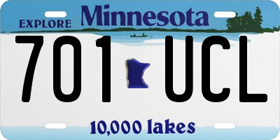 MN license plate 701UCL